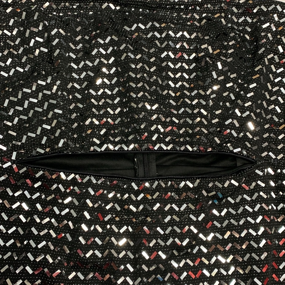 Lulus Feeling Flashy Black and Silver Sequin Cutout Bodycon Mini Dress - Picture 4 of 7